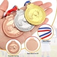 thumbnail image 3 of Uxcell 2 Inch Basketball Medals Bronze Award Medals with Neck Ribbon for Team Sports Games Party Favors 12 Pieces, 3 of 7