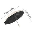 thumbnail image 2 of Windproof Automatic Folding Travel Umbrella | Large Lightweight Sunproof Design | Comfortable Handle | Quick-Dry Material | Beige | For Men & Women | Adults | 1-Pack, 2 of 2