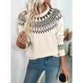 thumbnail image 5 of Female Vintage Fair- Sweaters Nordic Colorful Long Sleeve Winter Pullover -Norwegian Knit Top Color S, 5 of 10