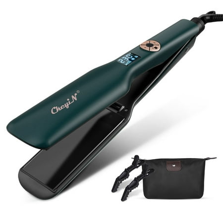 CkeyiN Hair Straightener Flat Iron, 44mm Ceramic Wide Plates 12-speed  Temperature with LCD Display and Auto Shut-off Function | Walmart Canada