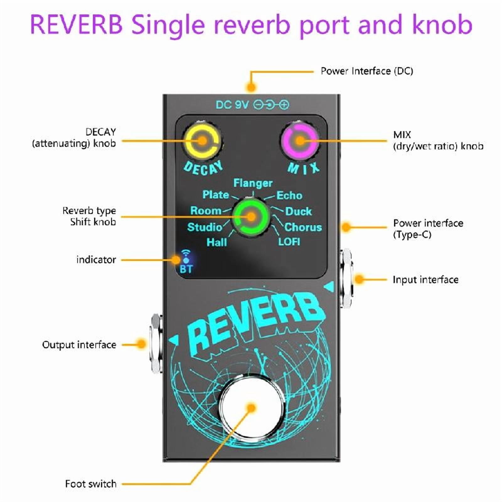 Reverbs Effector Digital Reverbs Guitar Effect Pedal 9 Modes Guitar Effect Pedal