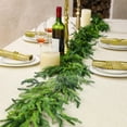 thumbnail image 2 of 6FT Artificial Norfolk Pine Garlands, Real Touch Greenery Garland, Soft Bendable Garland Christmas Decorations, Greenery Garland for Table,Mantle, Wall, Indoor, Outdoor Thanksgiving Decorations, 2 of 6