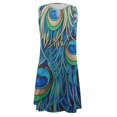 thumbnail image 4 of Vedolay Maxi Dress For Women Women's Plus Size Short-Sleeve Waisted Maxi Dress,Blue L, 4 of 5