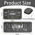 thumbnail image 3 of Eat Good Kitchen Rugs Set 2Pcs Non-Slip Kitchen Floor Rugs and Mats Cushioned Kitchen Runner Rug Comfort Soft Standing Area Mat Carpets Farmhouse Doormat 17"x48"+17"x24", 3 of 6