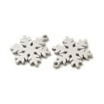 thumbnail image 2 of 20 pc Non-Tarnish 304 Stainless Steel Pendants Christmas Snowflake Charms Stainless Steel Color 19x15x1.4mm Hole: 1.4mm, 2 of 3