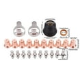 thumbnail image 3 of 24pcs IPT-40 Plasma Cutting Torch Consumables Kit – Includes 1.0mm Tips, Electrodes, Shield Caps, Stand-Offs & Swirl Rings – Compatible with CUT-55, CUT-65 Plasma Cutters, 3 of 8