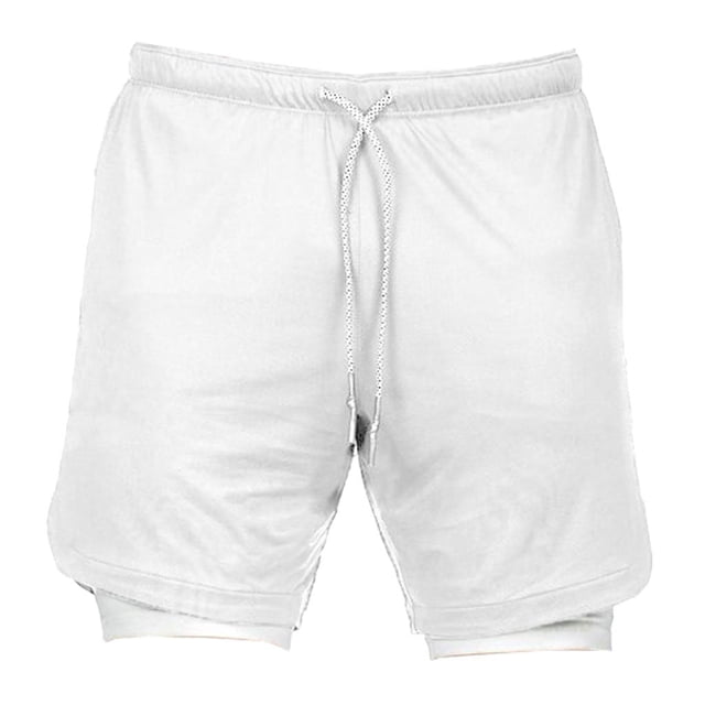 Pantalones cortos 2 en 1 para correr, color negro, capa base integrada, pantalones cortos con bolsillo m Zulema Shorts deportivos para hombres