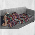 thumbnail image 6 of Abstract Soft Flannel Fleece Blanket, Watercolor Style Colorful Rainbow Leaf Like Modern Design with Black Lines Arwork, Cozy Plush for Indoor and Outdoor Use, 60" x 80", Multicolor, by Ambesonne, 6 of 6