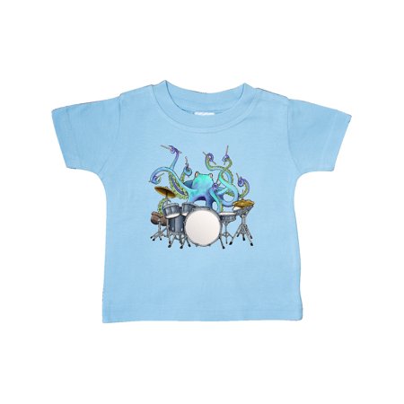 

Inktastic Cute Blue Octopus Drumming Gift Baby Boy or Baby Girl T-Shirt