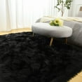 thumbnail image 2 of Ghouse Rectangular Black Area Rug 6.7x10 feet, Thick and Fluffy Faux Sheepskin Machine Washable Rectangular Plush Carpet, Faux Sheepskin Rug for Living Room, Bedroom, Kids Room, 2 of 6