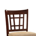 thumbnail image 2 of Wooden Counter Height Chair, Dark Brown & Cream, Set of 2, 2 of 2