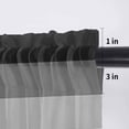 thumbnail image 5 of Black White Ombre Valance Curtains for Kitchen/Living Room/Bathroom/Bedroom Window, Rod Pocket Small Topper Half Short Window Curtains Voile Sheer Scarf, Gradient Black Woods Farmhouse 42"x18", 5 of 8