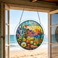 thumbnail image 6 of Acrylic Suncatcher Puzzle, Colorful Desert Cactus Stained Glass Window Hanging Panel, 8 Inch Home Decor, Ideal Mother's Day & Birthday Gifts for Mom, Grandma, Women & Wife, 6 of 6
