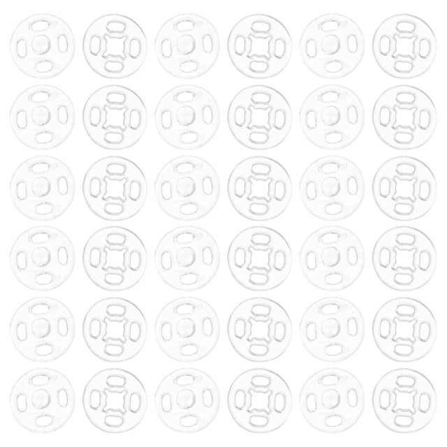 Weiweiguan 2 Bags Transparent Plastic Concealed Buttons Practical Clothes Snap Buttons