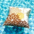 thumbnail image 4 of Brown and Yellow Floral Pillow Covers 20x20 Set of 2 Outdoor Waterproof Decorative Throw Pillows Summer Pillow Covers Polyester Cushion Case Decor for Couch Patio Funiture Garden Porch 011E20, 4 of 6
