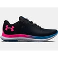 thumbnail image 2 of Under Armour Chaussure de Course Charged Breeze pour Femmes, Noir (002)/rose Électro, 8, 2 of 6
