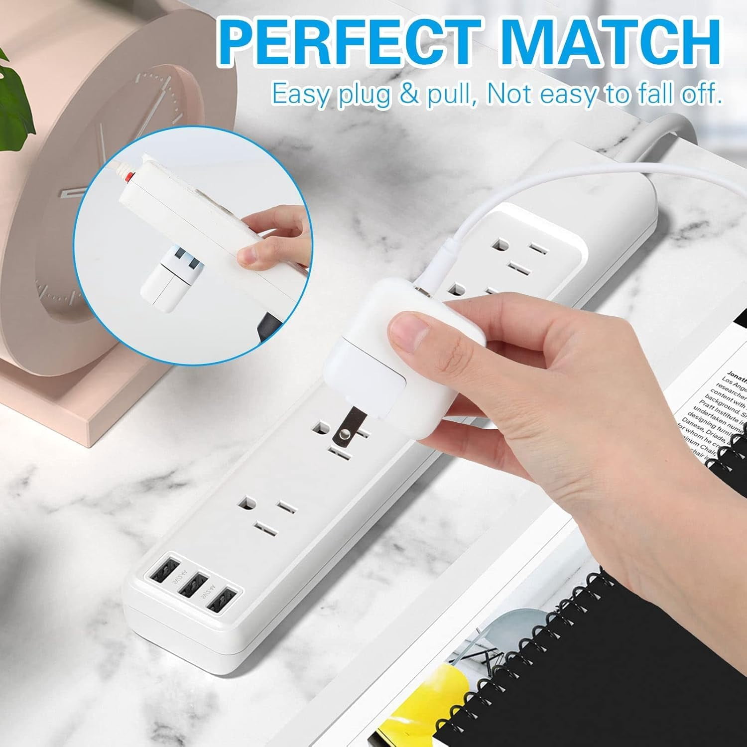Mac Wall Adapter Plug Duckhead US Charger Cord Standard Duck Head for MacBook, iBook, iPhone, iPod Power Adapter Brick (2 PCs)