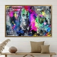 thumbnail image 5 of Money Printed, Colorful Dollar Artwork, Benjamin Franklin Art, Dollar Art Canvas, Office Art, Colorful Money Printed Canvas, Canvas Wall Decor - Natural Framed, 5 of 6