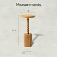 thumbnail image 6 of COZAYH PH03065-0 Farmhouse Pedestal End Table, Rustic Wood Drink Table with Base Round Martini Table for Small Space Living Room, 6 of 7