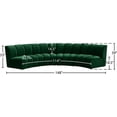 thumbnail image 4 of Meridian Furniture Infinity Green Velvet 4pc. Modular Sectional, 4 of 4