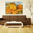 thumbnail image 2 of Vincent Van Gogh Painting Van Gogh Haystacks in Provence Canvas Wall Art, 2 of 7