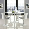 thumbnail image 5 of Modway Lippa 35" x 60" Oval Modern Wood Dining Table in White, 5 of 7