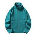 thumbnail image 1 of pstuiky manga larga de hombre, Chaqueta con capucha y cremallera de cuello alto y manga larga de color liso para hombre camisetas de hombre m, 1 of 7
