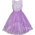 thumbnail image 3 of Sunny Fashion Girls Wedding Dress Sleeveless Flower Party Dress, Size 4-14, 3 of 13