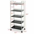 thumbnail image 2 of Costway 5 Niveaux de Stockage Panier Rack Mesh Étagère Organisateur Roulettes Multifonction, 2 of 9