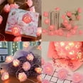 thumbnail image 2 of Cadena De Luz Decorativa Led Flor Rosa,6m 40led Uso De Pilas Pamolo Impermeable, 2 of 6