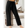 thumbnail image 1 of Pantalones casuales de verano europeos y americanos Pantalones de casa de color sólido para mujer, 1 of 6