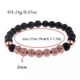 thumbnail image 3 of RSAMD Luxury Crown Natural Stone Matte Black Charm Men's Copper Bead Fashion Bracelets-1231-A4, 3 of 3
