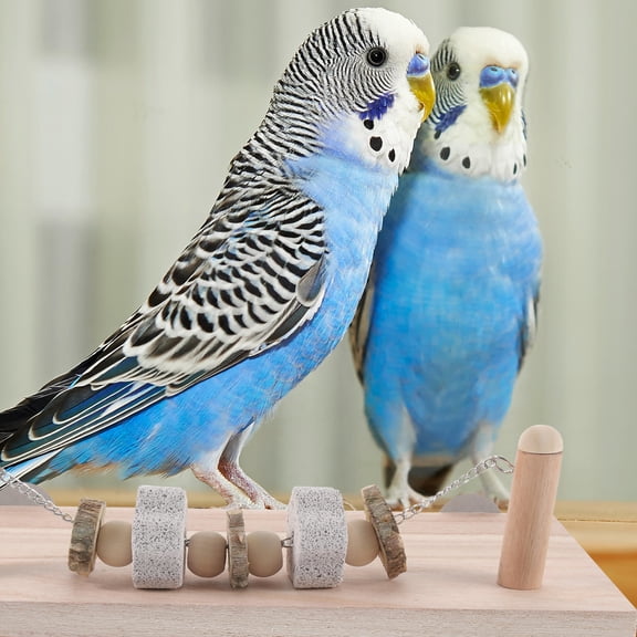 HONITANO Compact Beige Parrot Perch for Cage Safe and Stable with Fresh Design