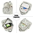 thumbnail image 5 of FORMRS Mini Backpack Purse for Women Quilted Travel Daypack Casual Shoulder Bag, Light Gray Pattern, 5 of 7