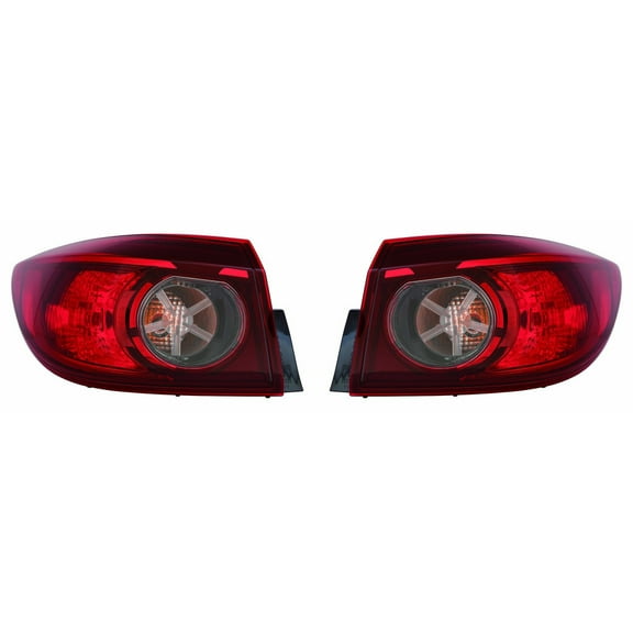For Mazda 3 Tail Light Assembly 2014 15 16 17 2018 Pair Driver and Passenger Side | DOT Certified | MA2804117