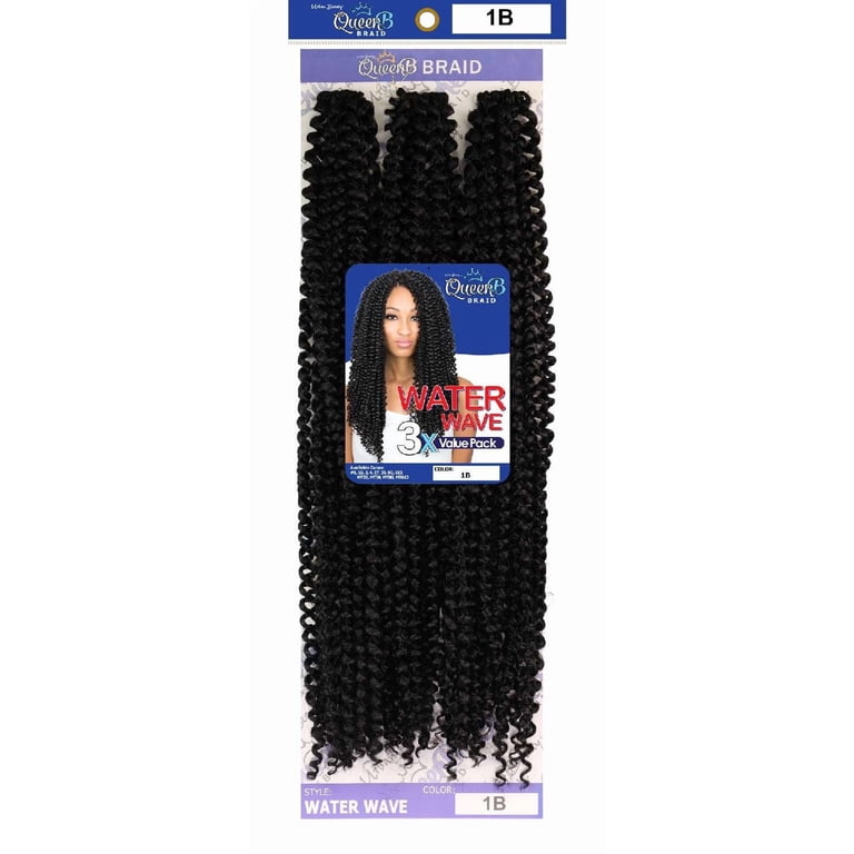 2 pack) QueenB Braid 3X Water Wave Value Pack - #1B - Walmart.com