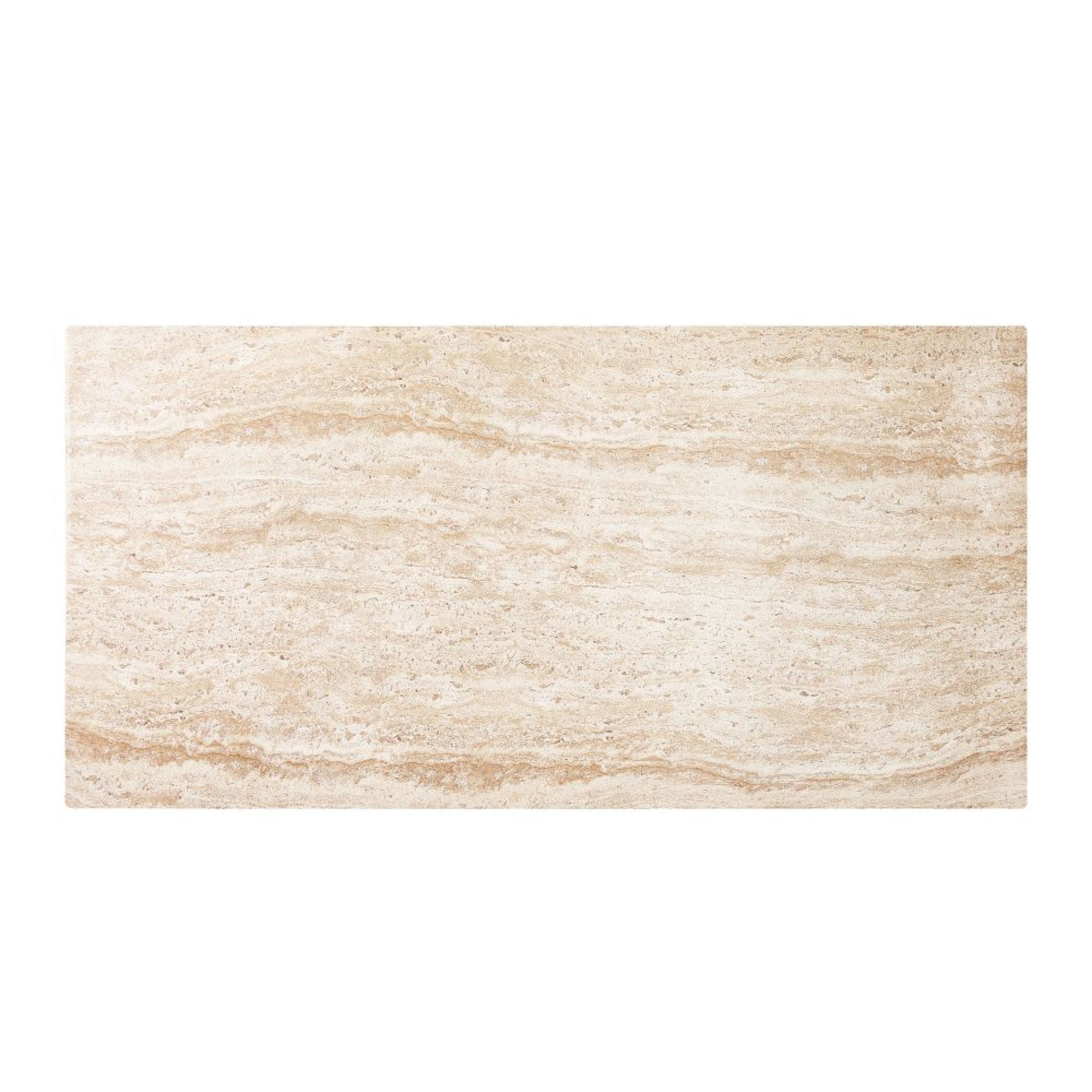 Christopher Knight Home 40.75" Rectangular MGO Coffee Table, Travertine-Look Indoor Outdoor Accent Table, Brown