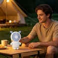 thumbnail image 6 of JHyouerji Mini Portable Fan,White Cute Adjustable Wind Speed Lightweight USB Rechargeable Personal Handheld Fan for Travel Women Summer Gift, 6 of 7