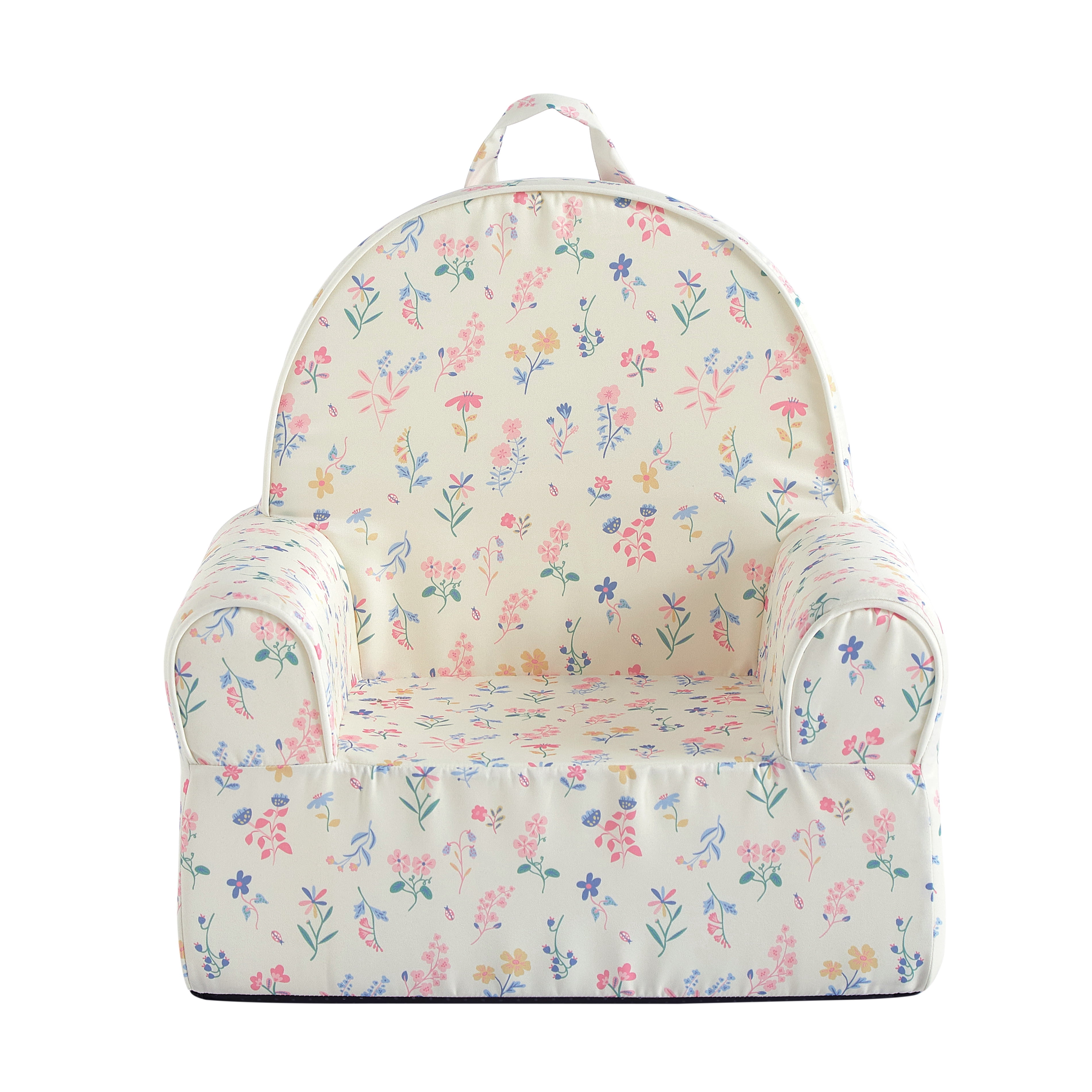 Little Next Toddler Floral Foam Chair, Cream