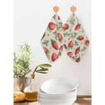 thumbnail image 2 of Red Strawberry Kitchen Dish Towels for Drying Dishes Set of 4, Summer Fruits Farmhouse Leaves Floral Retro Waffle Weave Microfiber Hand Tea Bathroom Towels Quick Dry & Absorbent Towel 12x12, 2 of 7