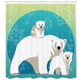 thumbnail image 3 of Ambesonne Polar Bear Shower Curtain, Noel Ice Land Family, 69"Wx84"L, Multicolor, 3 of 3