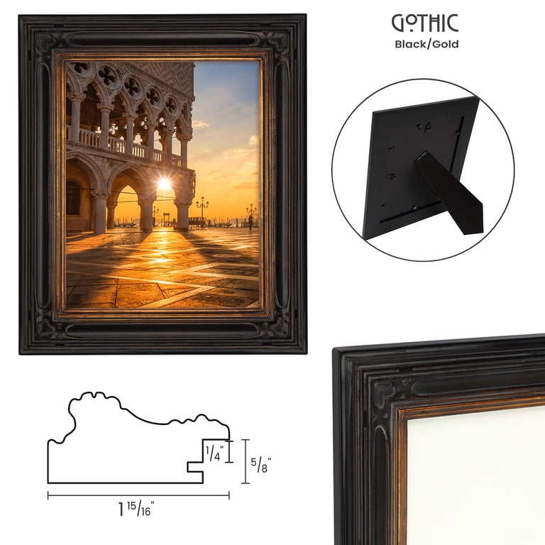 Creative Mark Museum Collection Gothic Black/Gold Picture Frame