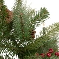 thumbnail image 3 of Northlight 9' x 12 Pre-Lit Snowy Waterloo Pine Artificial Christmas Garland - Clear Lights, 3 of 4