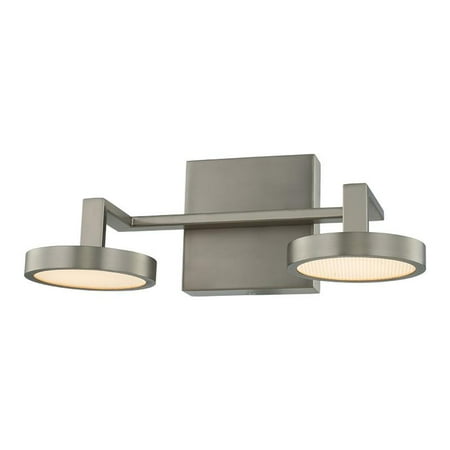 

Kalco Lighting Eaton 12 2-light Contemporary Glass Bath Vanity in Satin Nickel
