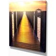 thumbnail image 2 of Pont de Mer avec Réflexion du Coucher de Soleil - Impression sur Toile, 2 of 3