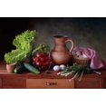 thumbnail image 2 of Skorokhod, Tatyana 14x11 Black Ornate Wood Framed with Double Matting Museum Art Print Titled - Still Life With Vegetables, 2 of 4