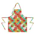 thumbnail image 2 of Pioneer Flower Floral Print Pattern Apron for Women and Men, Cotton Linen Waterproof with Pockets, Adjustable, 33x27 Inch for Kitchen, Gardening, BBQ, Salon, 2 of 6