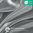 thumbnail image 6 of Regency Heights Grey Satin Sheet Set Queen Size, 6-Piece Silky Bed Sheets with 16" Deep Pocket Fitted Sheet, 6 of 10