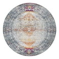 thumbnail image 3 of Unique Loom Budapest Collection Area Rug - Buda (5' 1" Round Gray/Blue), 3 of 7
