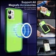 thumbnail image 2 of Strong  for iPhone 12 Case/iPhone 12 Pro Case, [Compatible with Magsafe][Mil-Grade Drop Protection]Slim Thin Shockproof Clear Protective Phone Case for iPhone 12/12 Pro,Fluorescent Green, 2 of 14